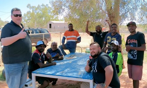 Participants from Willowra undertaking Drink and Drug Driver training in Willowra